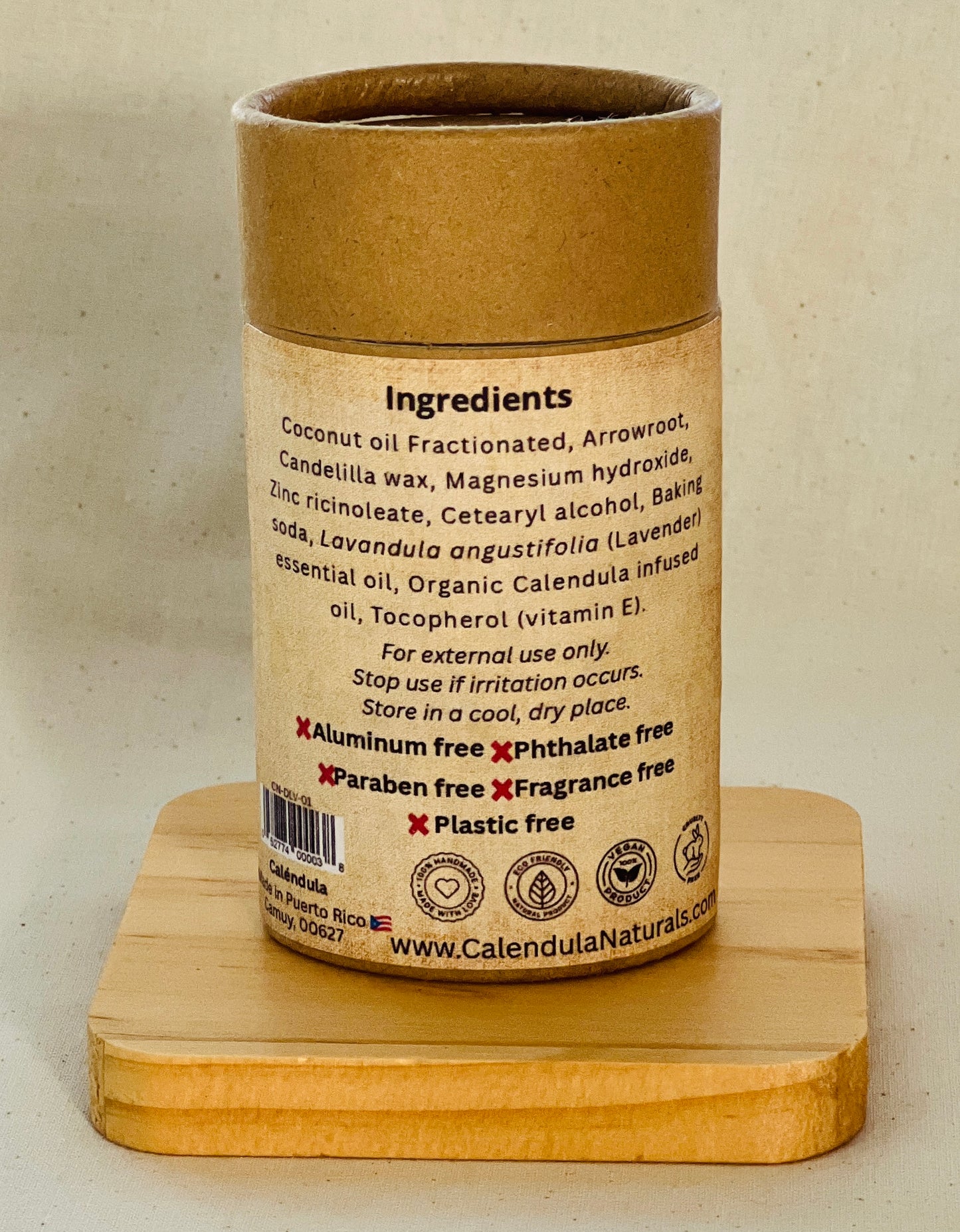 Desodorante Natural de Lavanda - 3 oz