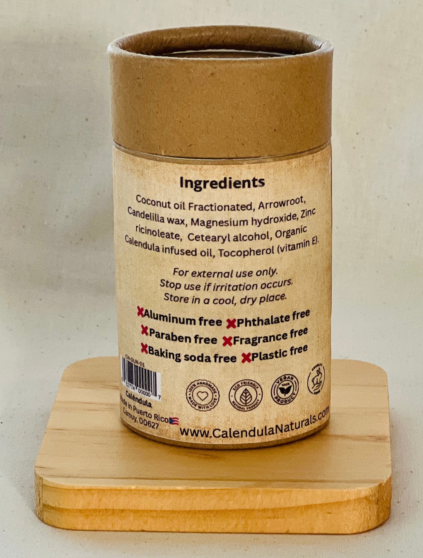 Desodorante Natural sin Fragancia - 3 oz